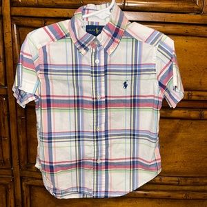 RL 2T polo button down short sleeve shirt